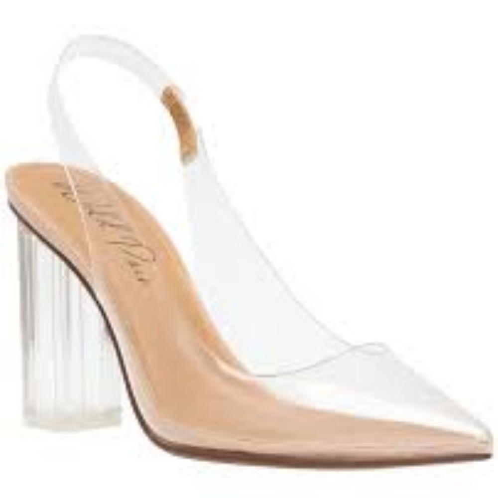 New Dharma Slingback Clear Vinyl Pumps